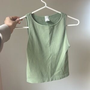 Fitted green tank - new, never worn - fits xs/s